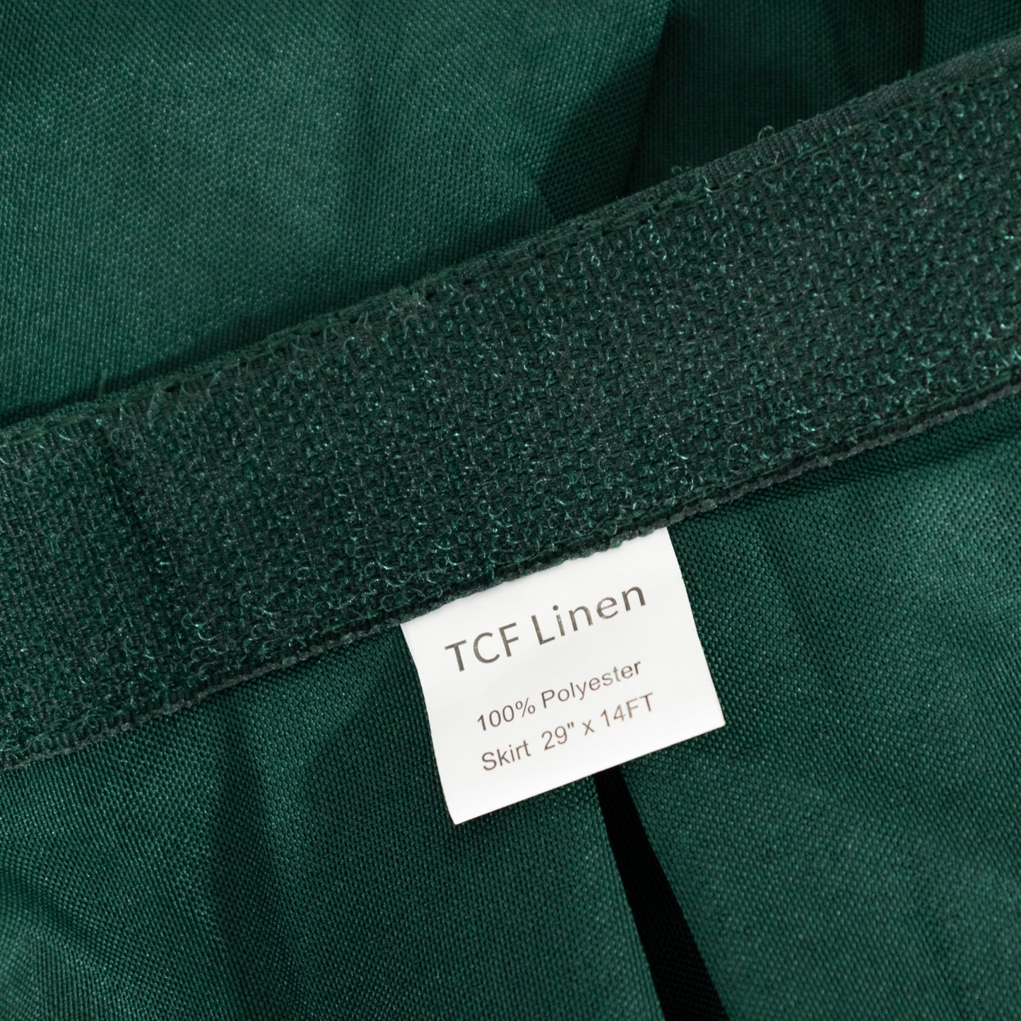 Polyester 14ft Table Skirt Hunter Emerald Green - Classic Pleated Design for Weddings & Events