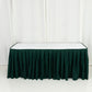 Polyester 14ft Table Skirt Hunter Emerald Green - Classic Pleated Design for Weddings & Events