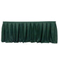 21ft Hunter Emerald Green Pleated Polyester Table Skirt, Banquet Folding Table Skirt