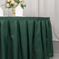 21ft Hunter Emerald Green Pleated Polyester Table Skirt, Banquet Folding Table Skirt
