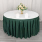 21ft Hunter Emerald Green Pleated Polyester Table Skirt, Banquet Folding Table Skirt