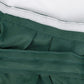 21ft Hunter Emerald Green Pleated Polyester Table Skirt, Banquet Folding Table Skirt