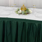 21ft Hunter Emerald Green Pleated Polyester Table Skirt, Banquet Folding Table Skirt