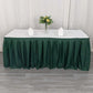 21ft Hunter Emerald Green Pleated Polyester Table Skirt, Banquet Folding Table Skirt
