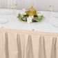 21ft Nude Pleated Polyester Table Skirt, Banquet Folding Table Skirt