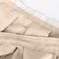 21ft Nude Pleated Polyester Table Skirt, Banquet Folding Table Skirt