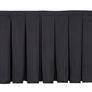 Portable Stage Skirt Black Polyester Platform Skirting Cloth for Events, Performances & Wedding Staging - 24"x20ft