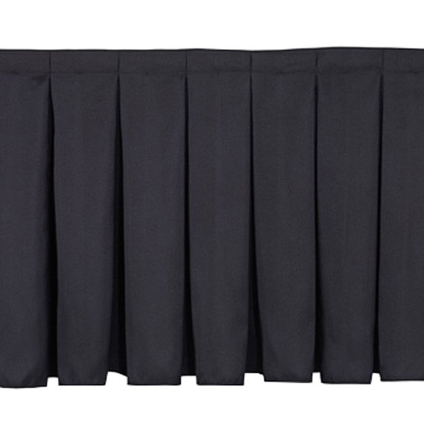 Portable Stage Skirt Black Polyester Platform Skirting Cloth for Events, Performances & Wedding Staging - 24"x20ft