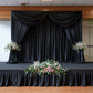 Portable Stage Skirt Black Polyester Platform Skirting Cloth for Events, Performances & Wedding Staging - 24"x20ft