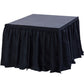 Portable Stage Skirt Black Polyester Platform Skirting Cloth for Events, Performances & Wedding Staging - 24"x20ft