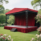 Portable Stage Skirt Burgundy Polyester Platform Skirting Cloth for Events, Performances & Wedding Staging - 24"x20ft