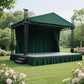 Portable Stage Skirt Hunter Emerald Green Polyester Platform Skirting Cloth for Events, Performances & Wedding Staging - 24"x20ft