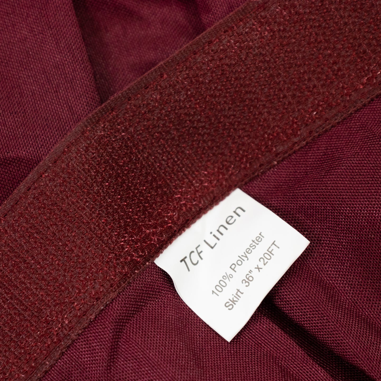 Portable Stage Skirt Burgundy Polyester Platform Skirting Cloth for Events, Performances & Wedding Staging - 36"x20ft