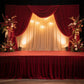 Portable Stage Skirt Burgundy Polyester Platform Skirting Cloth for Events, Performances & Wedding Staging - 36"x20ft
