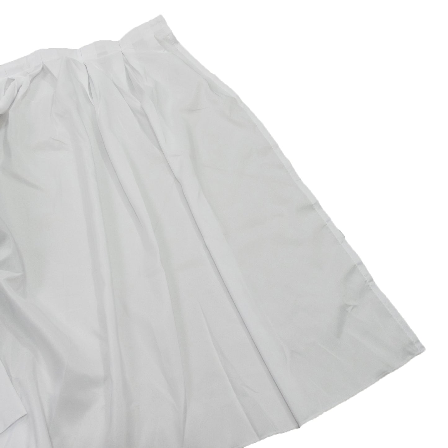 Portable Stage Skirt White Polyester Platform Skirting Cloth for Events, Performances & Wedding Staging - 36"x20ft