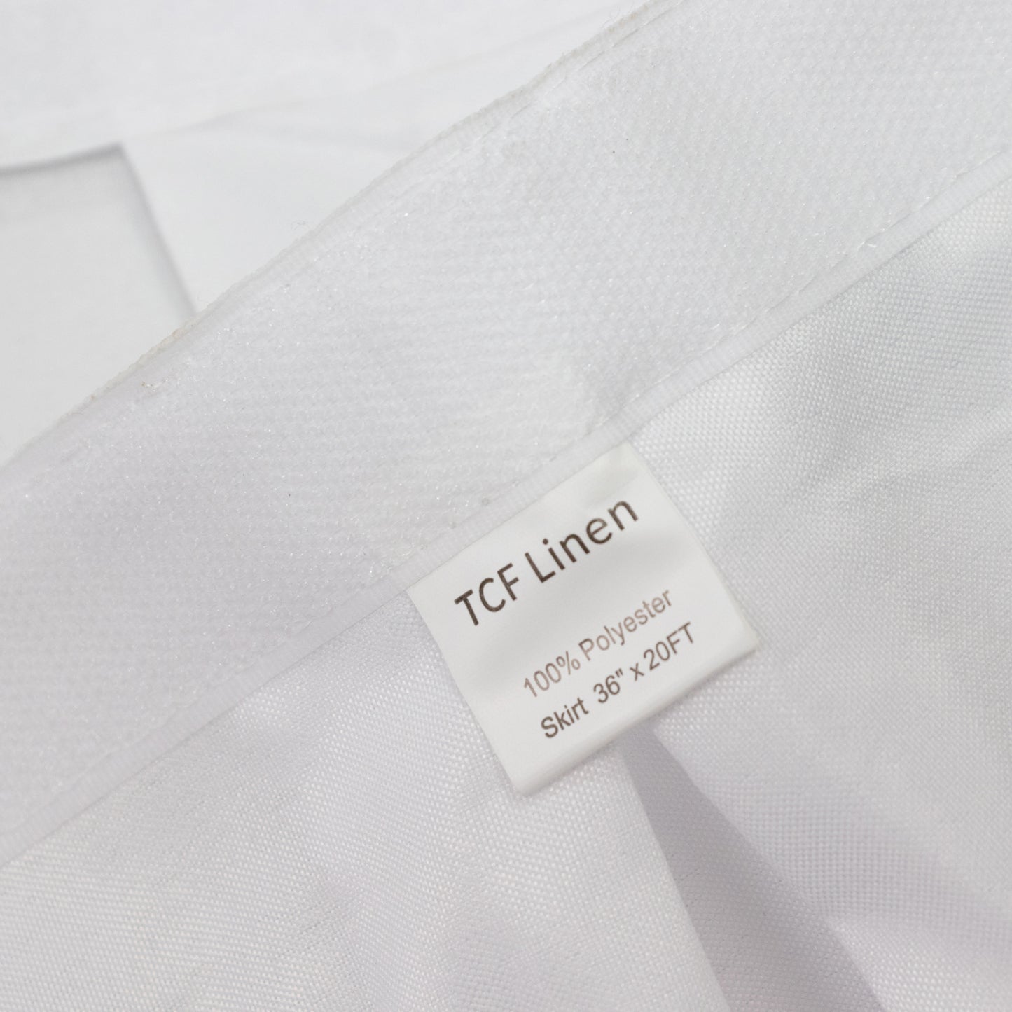 Portable Stage Skirt White Polyester Platform Skirting Cloth for Events, Performances & Wedding Staging - 36"x20ft