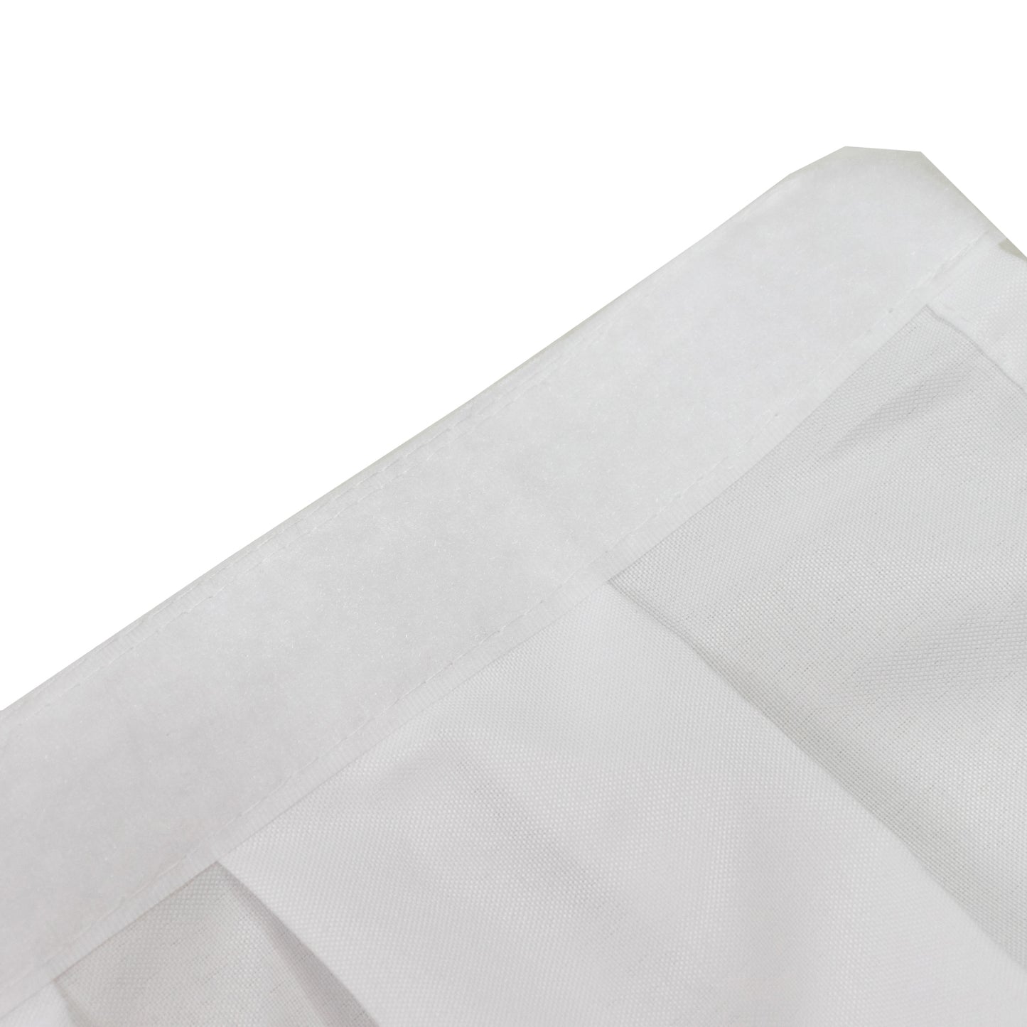 Portable Stage Skirt White Polyester Platform Skirting Cloth for Events, Performances & Wedding Staging - 48"x20ft