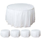 White ruffled plastic table skirts for events, 14ft, durable and disposable. #whtbkgd