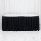 14ft Scuba Table Skirt Black - Shirred Pleat Wrinkle Free & Stain Resistant Event Skirting