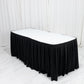 14ft Scuba Table Skirt Black - Shirred Pleat Wrinkle Free & Stain Resistant Event Skirting