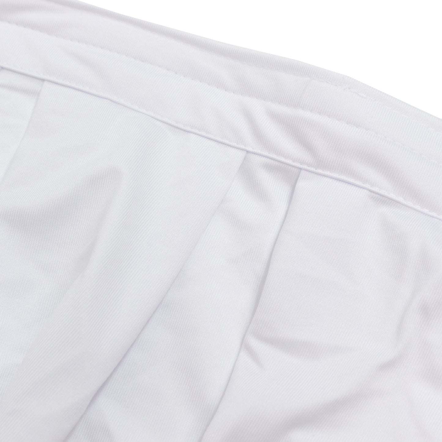 Portable Scuba Stage Skirt White Shirred Pleated Stage Cover for Wedding & Event Platforms - Wrinkle