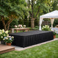 Portable Scuba Stage Skirt Black Shirred Pleated Stage Cover for Wedding & Event Platforms - Wrinkle