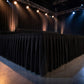 Portable Scuba Stage Skirt Black Shirred Pleated Stage Cover for Wedding & Event Platforms - Wrinkle