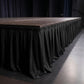Portable Scuba Stage Skirt Black Shirred Pleated Stage Cover for Wedding & Event Platforms - Wrinkle
