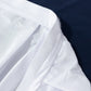 White 14ft wrinkle-free and stain-resistant event table skirt.