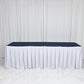 White 21ft Scuba Table Skirt - Shirred Pleat for Events