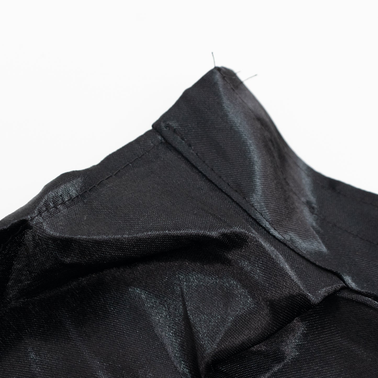Portable Satin Stage Skirt Black Shirred Pleated Stage Cover for Wedding & Event Platforms - 16"x10f