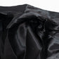 Portable Satin Stage Skirt Black Shirred Pleated Stage Cover for Wedding & Event Platforms - 16"x10f