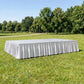 Portable Satin Stage Skirt White Shirred Pleated Stage Cover for Wedding & Event Platforms - 16"x10f