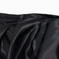 Portable Satin Stage Skirt Black Shirred Pleated Stage Cover for Wedding & Event Platforms - 24"x20f