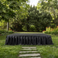 Portable Satin Stage Skirt Black Shirred Pleated Stage Cover for Wedding & Event Platforms - 24"x20f