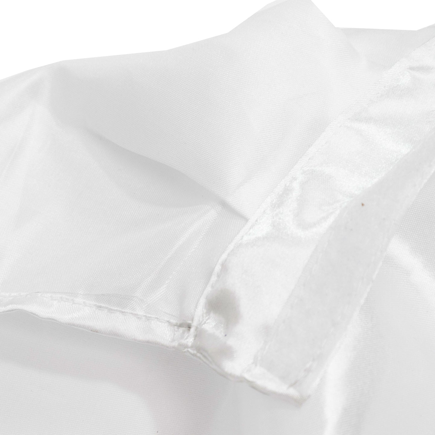 Portable Satin Stage Skirt White Shirred Pleated Stage Cover for Wedding & Event Platforms - 24"x20f