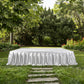 Portable Satin Stage Skirt White Shirred Pleated Stage Cover for Wedding & Event Platforms - 24"x20f