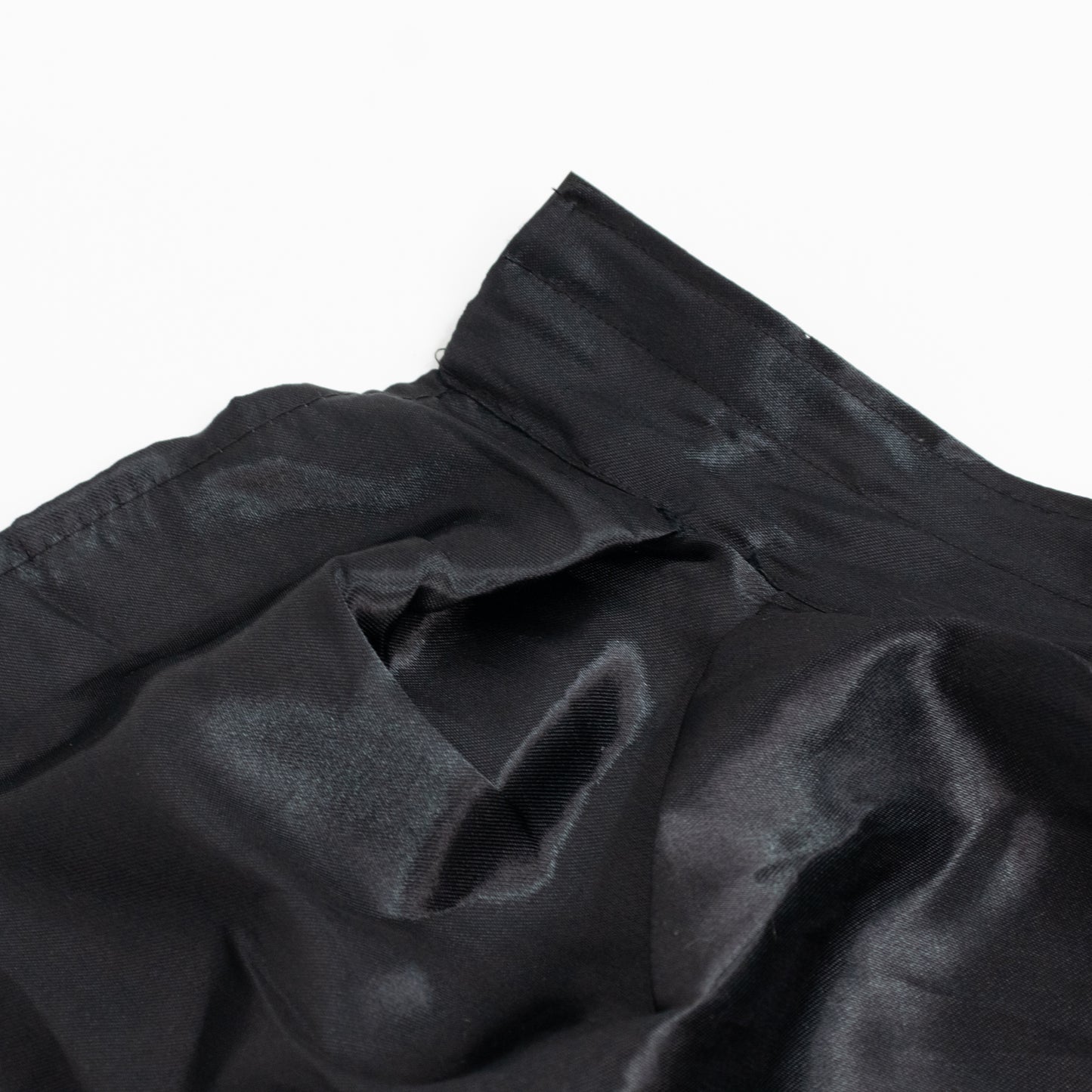 Portable Satin Stage Skirt Black Shirred Pleated Stage Cover for Wedding & Event Platforms - 36"x20f