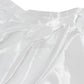 Portable Satin Stage Skirt White Shirred Pleated Stage Cover for Wedding & Event Platforms - 48"x20f