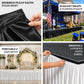 Portable satin stage skirting with flowing pleats for graduations, galas, and corporate events