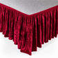 Portable Stage Skirting Crushed Velvet Red Shirred Pleat Cover for Wedding & Event Platforms - 16"x1