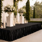 Portable Stage Skirting Crushed Velvet Black Shirred Pleat Cover for Wedding & Event Platforms - 24"