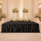 Portable Stage Skirting Crushed Velvet Black Shirred Pleat Cover for Wedding & Event Platforms - 24"