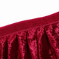 Portable Stage Skirting Crushed Velvet Red Shirred Pleat Cover for Wedding & Event Platforms - 24"x2