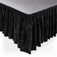 Portable Stage Skirting Crushed Velvet Black Shirred Pleat Cover for Wedding & Event Platforms - 36"