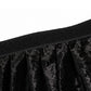 Portable Stage Skirting Crushed Velvet Black Shirred Pleat Cover for Wedding & Event Platforms - 36"
