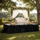 Portable Stage Skirting Crushed Velvet Black Shirred Pleat Cover for Wedding & Event Platforms - 36"