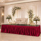 Portable Stage Skirting Crushed Velvet Red Shirred Pleat Cover for Wedding & Event Platforms - 36"x2