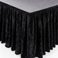 Portable Stage Skirting Crushed Velvet Black Shirred Pleat Cover for Wedding & Event Platforms - 48"