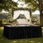 Portable Stage Skirting Crushed Velvet Black Shirred Pleat Cover for Wedding & Event Platforms - 48"